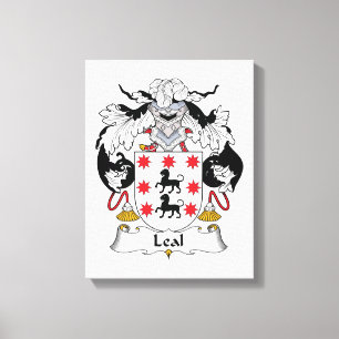 Leal Family Crest Canvas Print