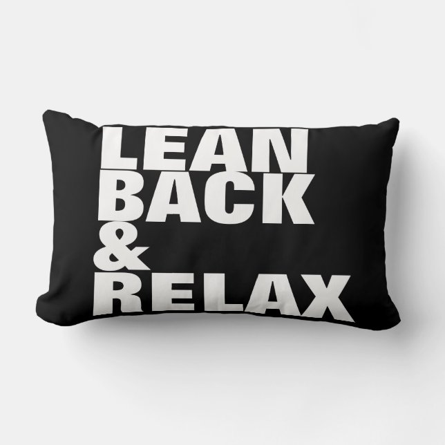 lean back & relax / good vibes only lumbar pillow (Front)