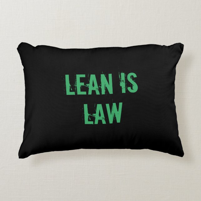 Lean is Law Fitness Personal Trainer Bodybuilding Accent Pillow (Front)