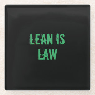 Lean is Law Fitness Personal Trainer Bodybuilding Glass Coaster