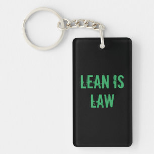 Lean is Law Fitness Personal Trainer Bodybuilding Keychain