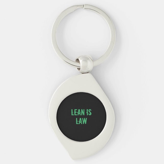 Lean is Law Fitness Personal Trainer Bodybuilding Keychain (Front)