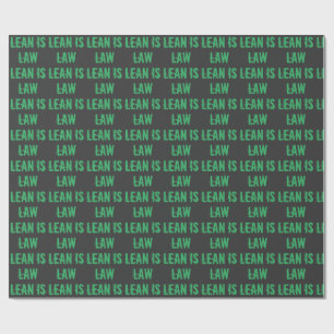 Lean is Law Fitness Personal Trainer Bodybuilding Wrapping Paper