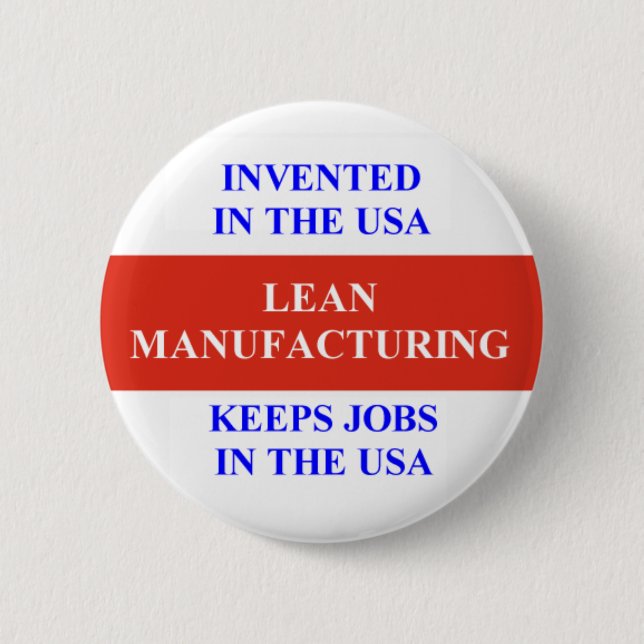 Lean Manufacturing 2 Inch Round Button (Front)