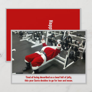 Lean & Mean Santa - Funny Silly Joke Christmas Invitation