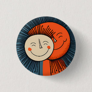 Lean on each other 1 inch round button