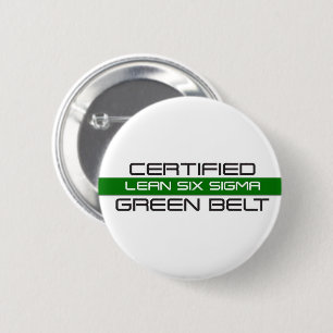 Lean Six Sigma Certified Green Belt 2 Inch Round Button