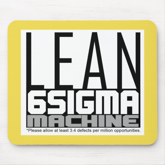 Lean Six Sigma Machine (Yellow) Mouse Pad (Front)