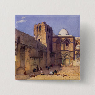 Leander Russ The Church of the Holy Sepulcher 2 Inch Square Button