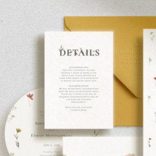 Leander Wildflower Wedding Enclosure Card