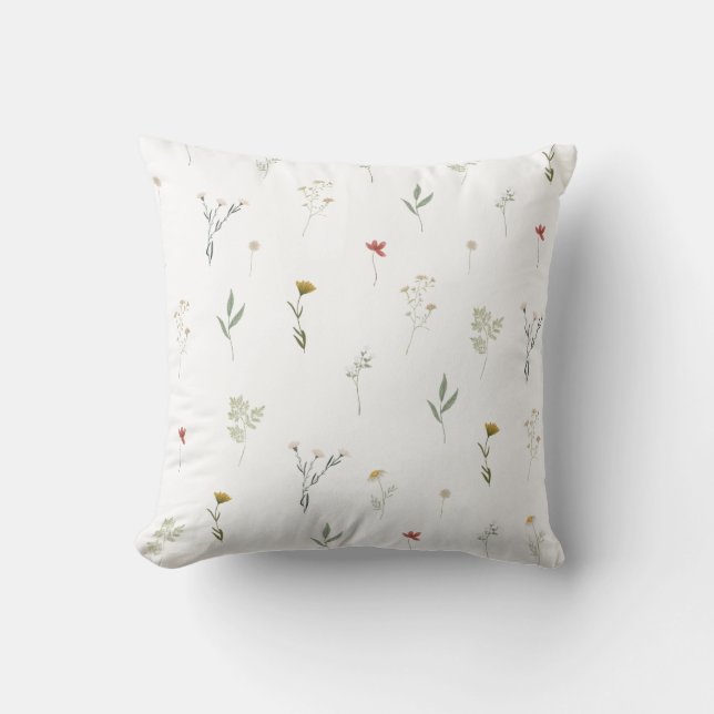 Leander Wildflowers Throw Pillow (Front)