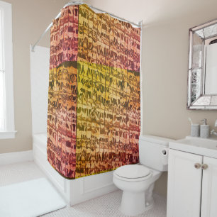 Leaning Shower of Home Shower Curtain