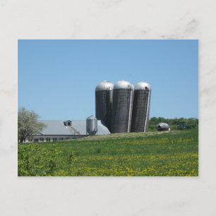 Leaning Silos of Williamstown postcard