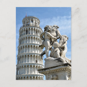 Leaning tower and La Fontana dei Putti, Pisa Postcard