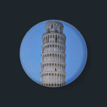 Leaning Tower at Dusk Magnet<br><div class="desc">This captivating photograph showcases the iconic Leaning Tower of Pisa standing elegantly against a deep blue twilight sky in Pisa. The historic marble tower, famous for its unmistakable tilt, is beautifully illuminated, highlighting its intricate Romanesque arches and layered columns. The soft evening light creates a striking contrast between the glowing...</div>