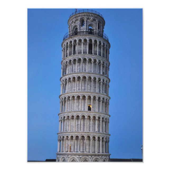 Leaning Tower at Dusk Photo Print (Front)