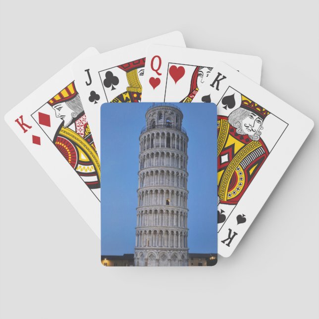 Leaning Tower at Dusk Playing Cards (Back)