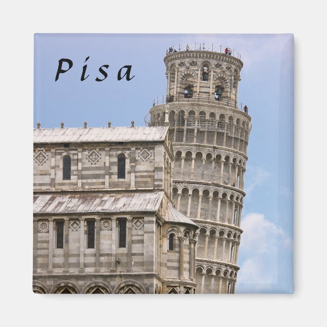 Leaning Tower of Pisa and Cathedral - Pisa, Italy Magnet (Front)