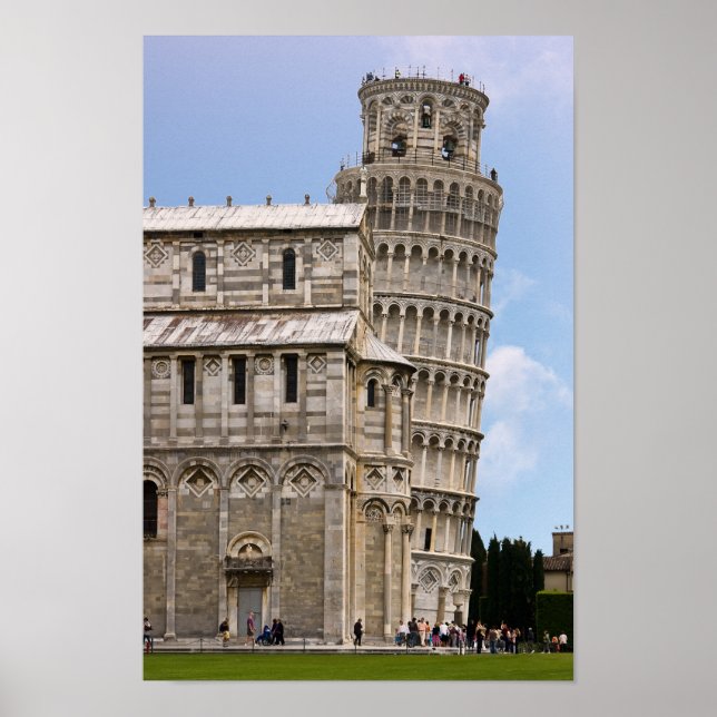 Leaning Tower of Pisa and Cathedral - Pisa, Italy Poster (Front)