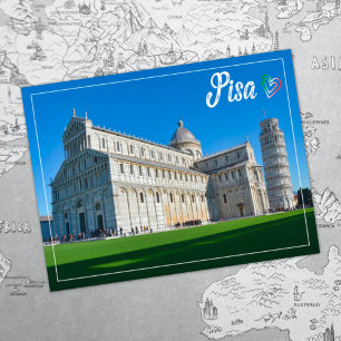 Leaning Tower of Pisa and the Dome, Tuscany, Italy Postcard