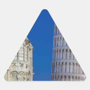 Leaning Tower of Pisa at night Triangle Sticker