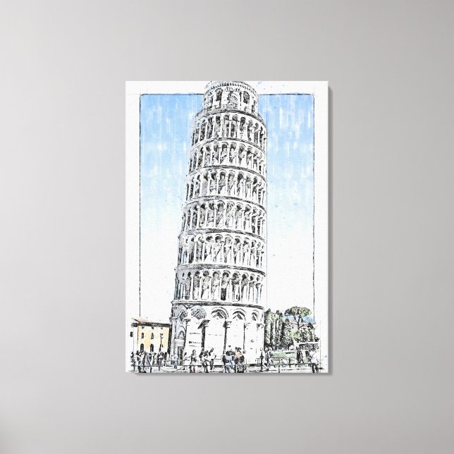 Leaning Tower of Pisa Canvas Print (Front)