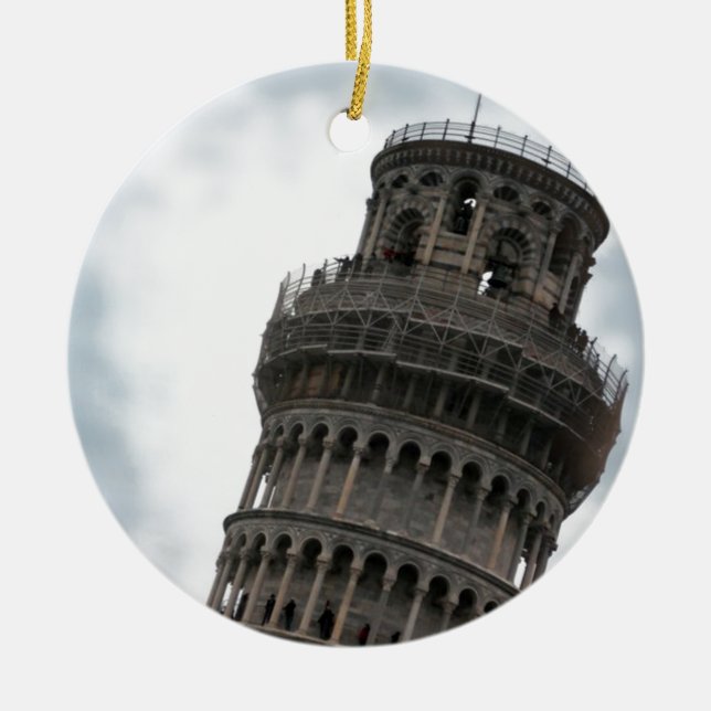 Leaning Tower of Pisa Ceramic Ornament (Front)
