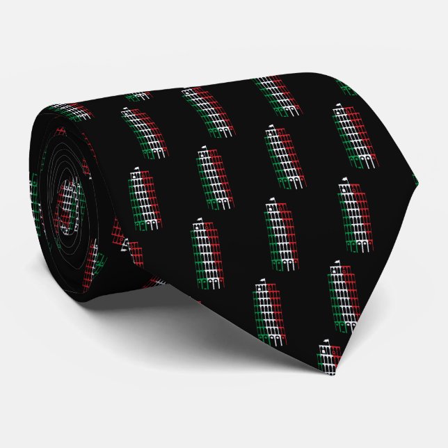 Leaning Tower of Pisa Crest Tie (Rolled)