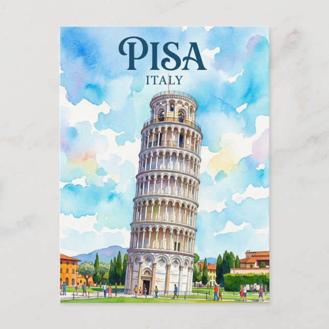 Leaning Tower of Pisa Italy Postcard (Front)