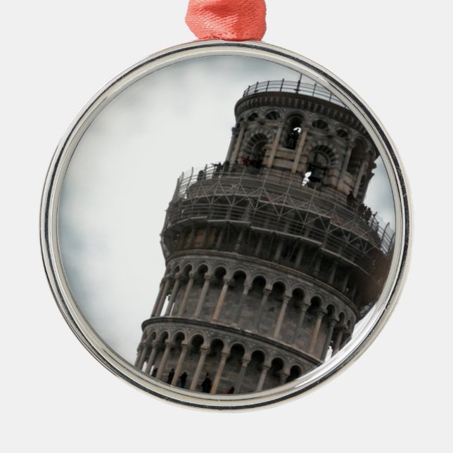 Leaning Tower of Pisa Metal Ornament (Front)