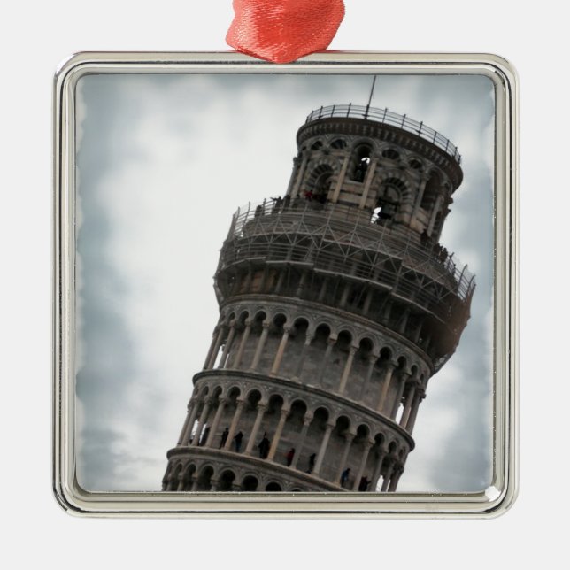 Leaning Tower of Pisa Metal Ornament (Front)