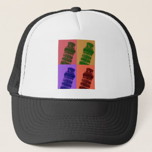 Leaning Tower of Pisa Pop Art Trucker Hat