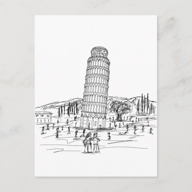 leaning tower of pisa postcard (Front)