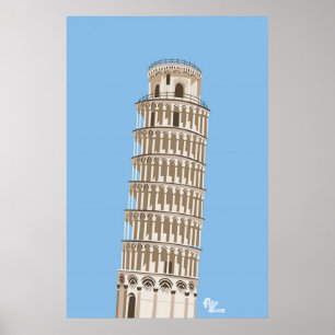 Leaning Tower of Pisa Poster