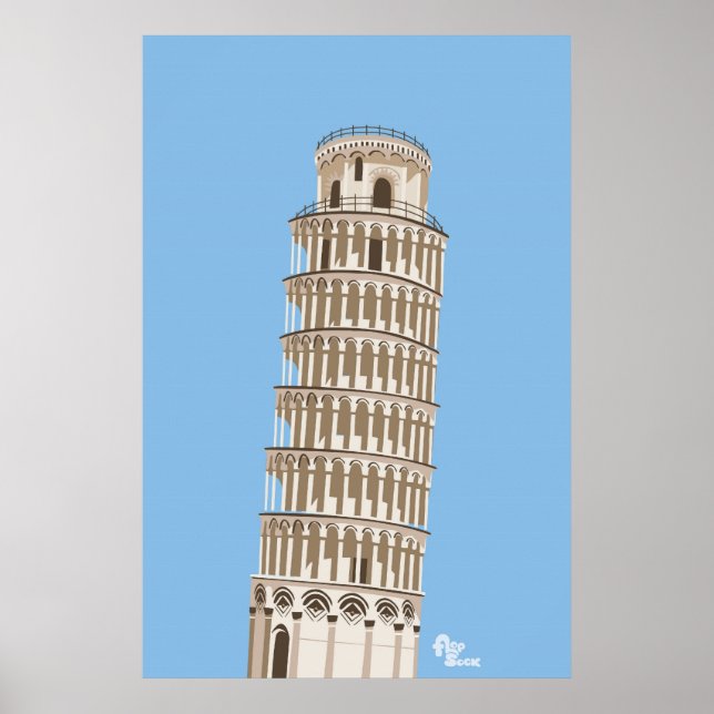 Leaning Tower of Pisa Poster (Front)