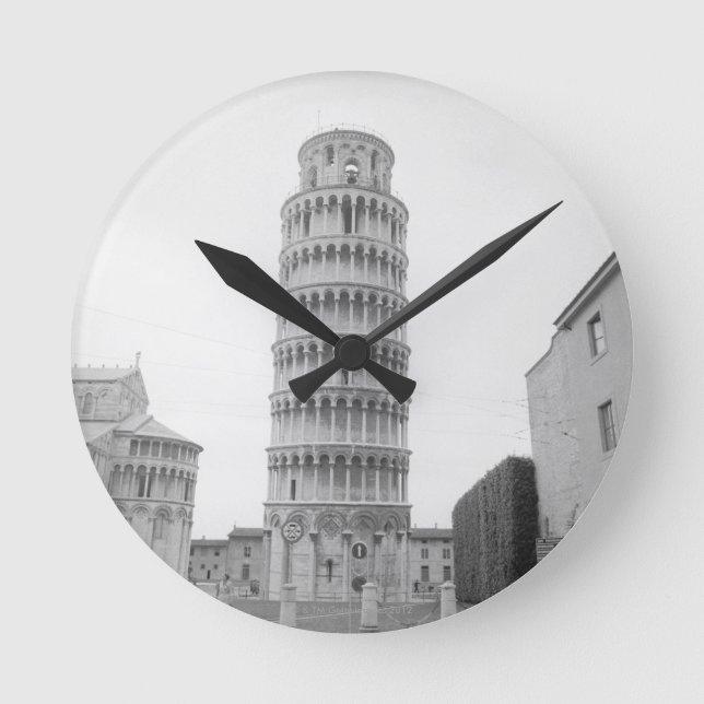 Leaning Tower of Pisa Round Clock (Front)