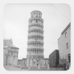 Leaning Tower of Pisa Square Sticker