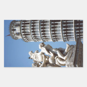 Leaning Tower of Pisa with Cherub Statue Sticker