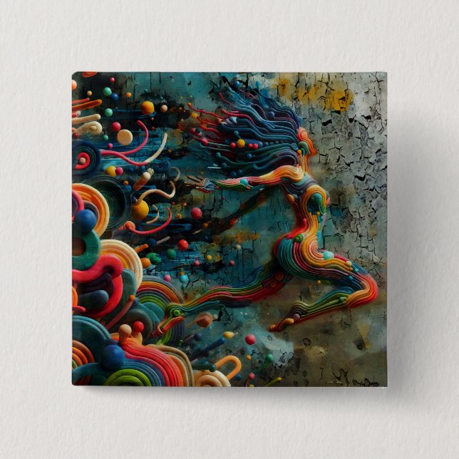 Leap 2 Inch Square Button (Front)