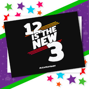 Leap Day 12th Birthday Party New Leap Year Feb 29 Postcard