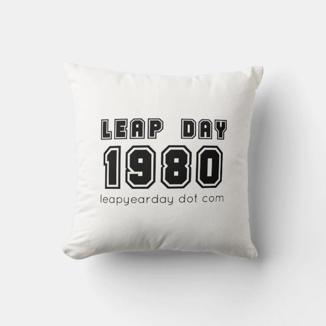 LEAP DAY 1980 THROW PILLOW (Front)
