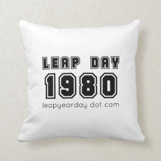 LEAP DAY 1980 THROW PILLOW