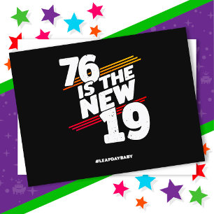 Leap Day 76th Birthday Party New Leap Year Feb 29 Postcard
