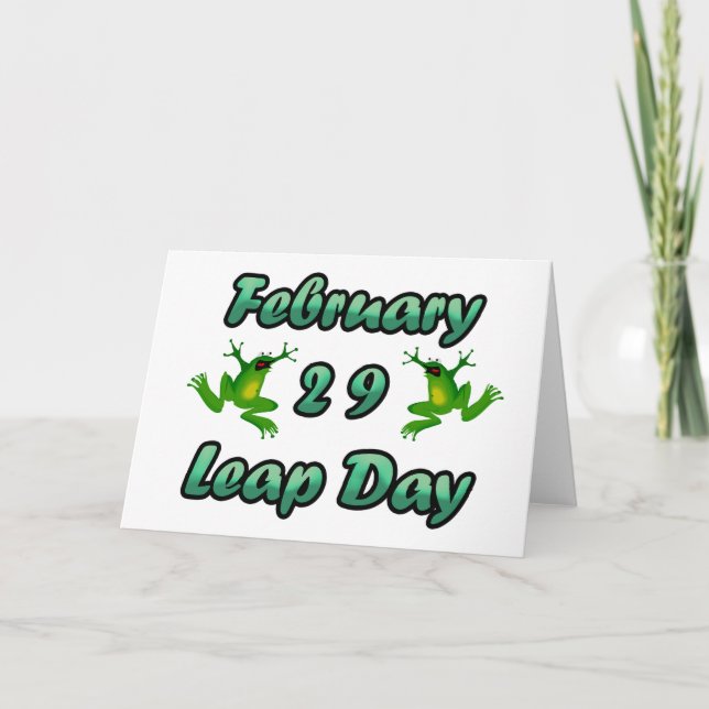 Leap Day February 29 Card (Front)