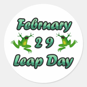 Leap Day February 29 Classic Round Sticker