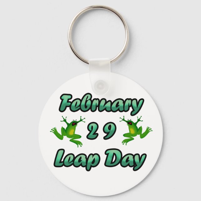 Leap Day February 29 Keychain (Front)