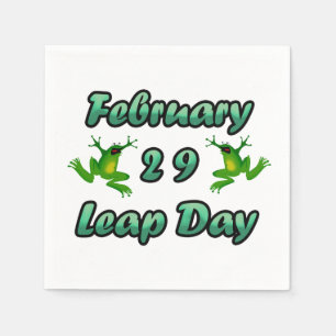 Leap Day February 29 Napkin