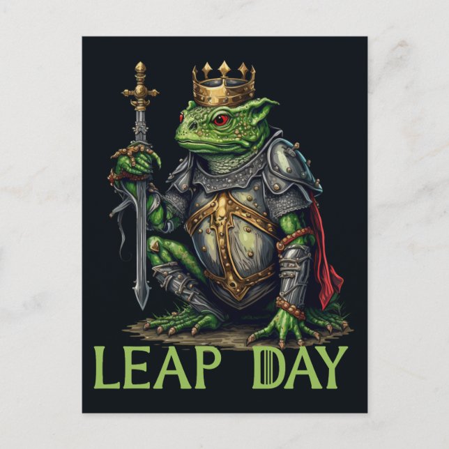 Leap Day Frog King Postcard (Front)