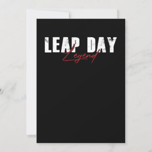 Leap Day Legend Leap Year February 29 Gift Invitation