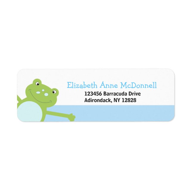 Leap Frog Froggy Étiquettes de adresse personnalis (Devant)